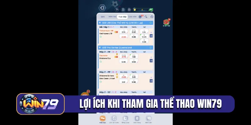 Lợi ích xanh chín khi tham gia thể thao Win79