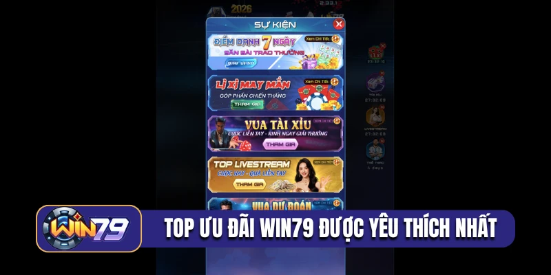 Top ưu đãi WIN79 được yêu thích nhất